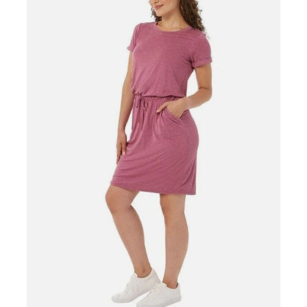 NWT 32 Degrees Cool Soft Lux Elastic Waist Pockets Heather Scarlet Oak Medium